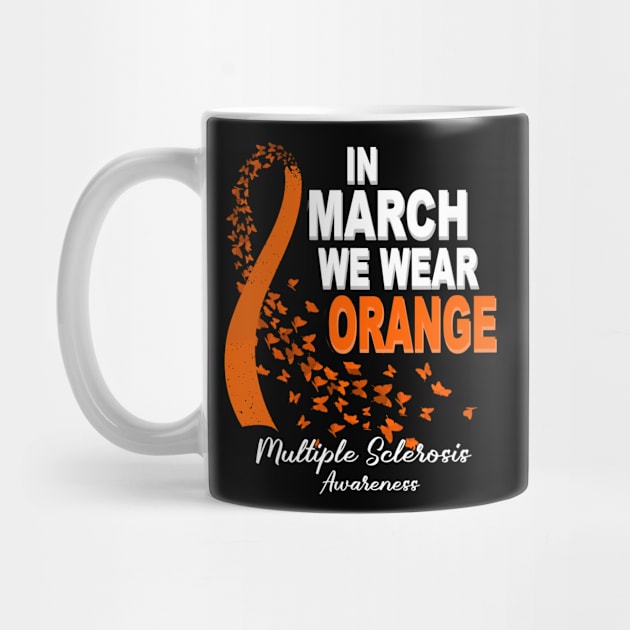 In March We Wear Orange Multiple Sclerosis Awareness by ladonna marchand